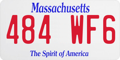 MA license plate 484WF6