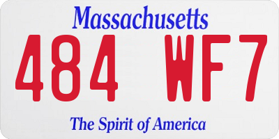 MA license plate 484WF7