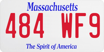 MA license plate 484WF9