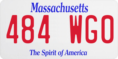 MA license plate 484WG0