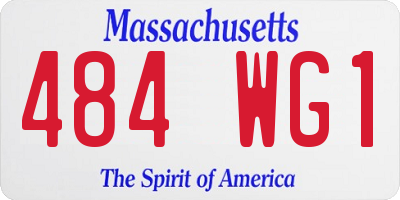 MA license plate 484WG1