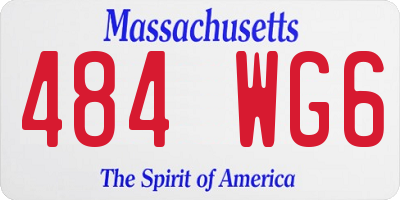 MA license plate 484WG6