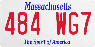MA license plate 484WG7