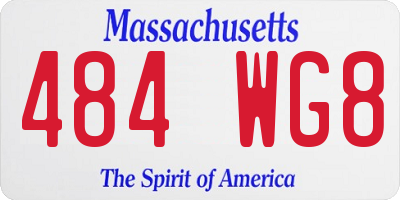 MA license plate 484WG8