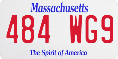MA license plate 484WG9