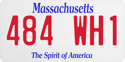 MA license plate 484WH1