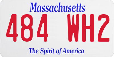 MA license plate 484WH2