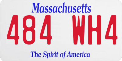MA license plate 484WH4