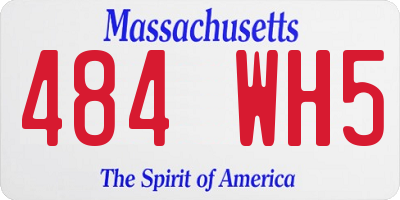 MA license plate 484WH5