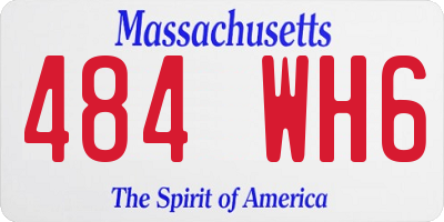 MA license plate 484WH6