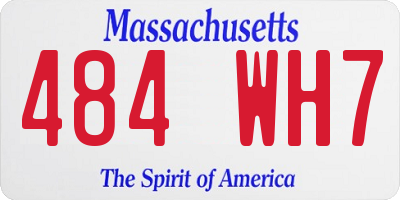MA license plate 484WH7