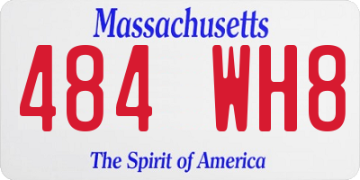 MA license plate 484WH8