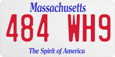 MA license plate 484WH9