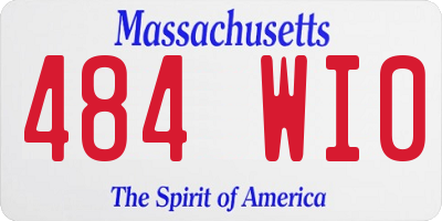 MA license plate 484WI0