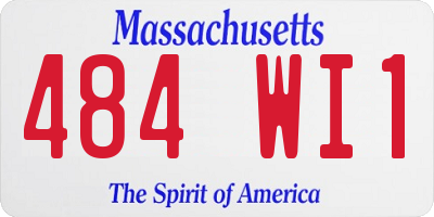 MA license plate 484WI1