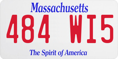 MA license plate 484WI5