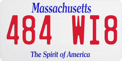 MA license plate 484WI8