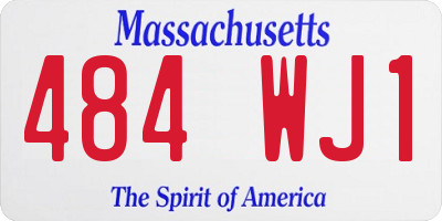 MA license plate 484WJ1