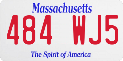 MA license plate 484WJ5