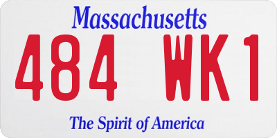 MA license plate 484WK1