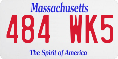 MA license plate 484WK5