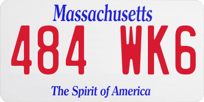 MA license plate 484WK6