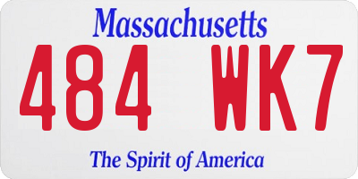 MA license plate 484WK7