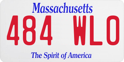 MA license plate 484WL0