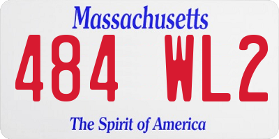MA license plate 484WL2