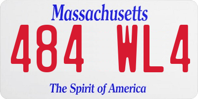 MA license plate 484WL4