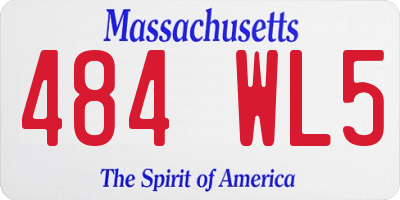 MA license plate 484WL5