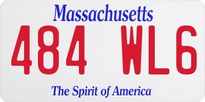 MA license plate 484WL6