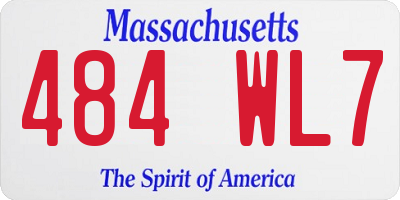 MA license plate 484WL7