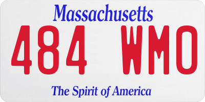MA license plate 484WM0