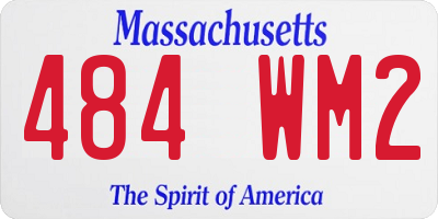 MA license plate 484WM2