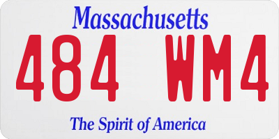 MA license plate 484WM4