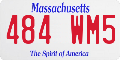 MA license plate 484WM5