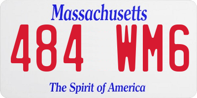 MA license plate 484WM6