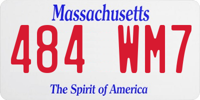 MA license plate 484WM7