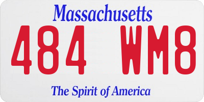 MA license plate 484WM8