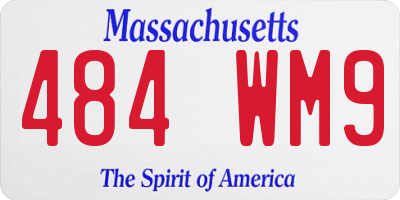 MA license plate 484WM9