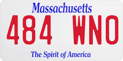 MA license plate 484WN0