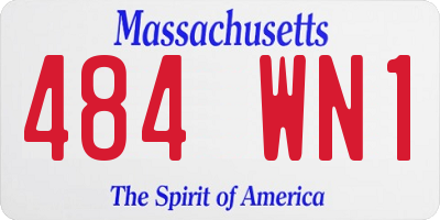 MA license plate 484WN1