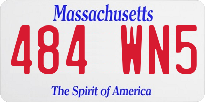 MA license plate 484WN5
