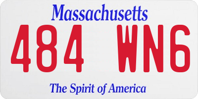 MA license plate 484WN6