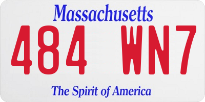MA license plate 484WN7