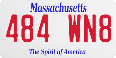 MA license plate 484WN8