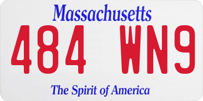 MA license plate 484WN9