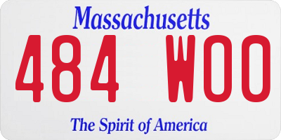 MA license plate 484WO0