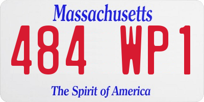 MA license plate 484WP1